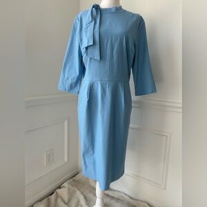 Muxxn Boutique Midi Blue Dress with 3/4 Sleeves, Size XL, NWT